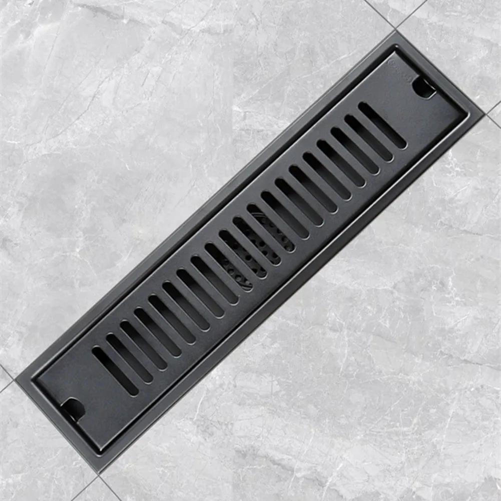 

High Capacity Drain Black Floor Drain 304 Stainless Steel Material Advanced Filtration System For Bathrooms For 50-75mm Pipes