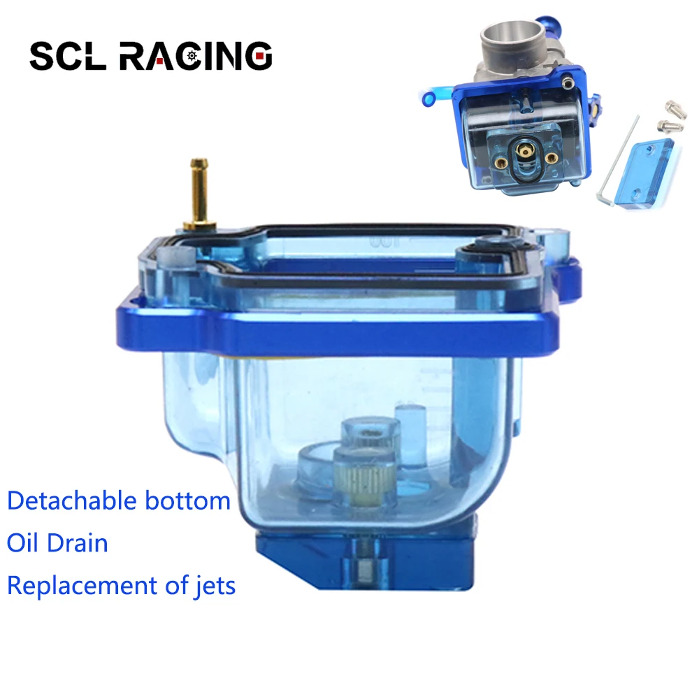 SCL Racing Detachable Bottom Carburetor Transparent Float Bowl Clear Bottom Float Bowl Oil Cup For PWK 21 24 26 28 30 32 34mm