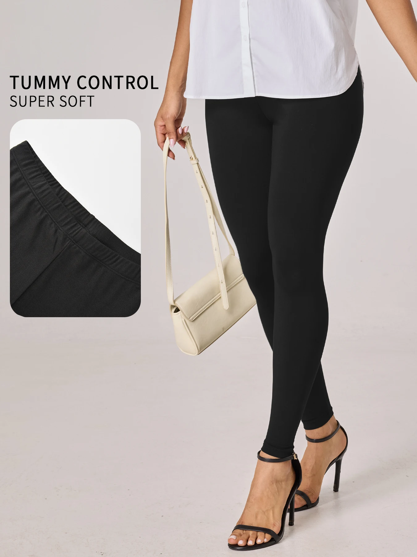 Women's Super Soft Low Rise Leggings, High Elasticity for Workout Yoga Running and Daily Casual Wear Comfort Stretch Tights