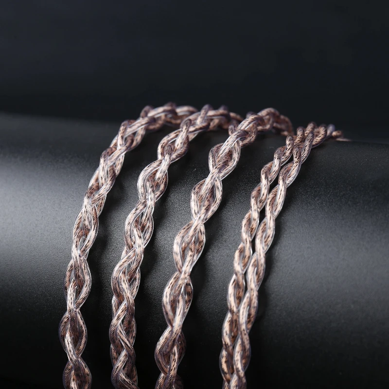 KBEAR بريق الفضة النقية + Furukawa عالية النقاء النحاس مرحبا فاي سماعة ترقية كابل متوازن قابل للاستبدال IEM كابل سماعة