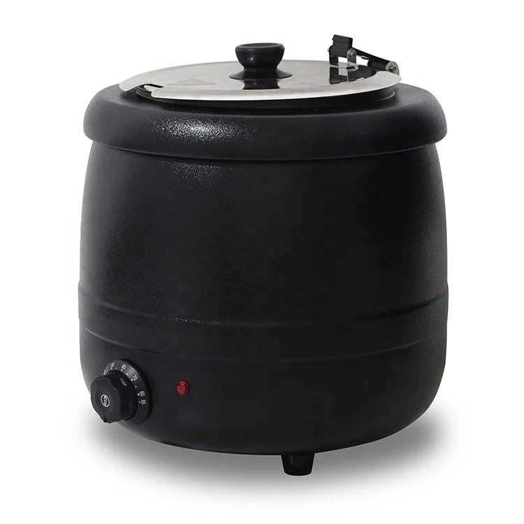 10L 400W Black Iron Painted Table Top Electric Soup Kettle Warmer for Sale