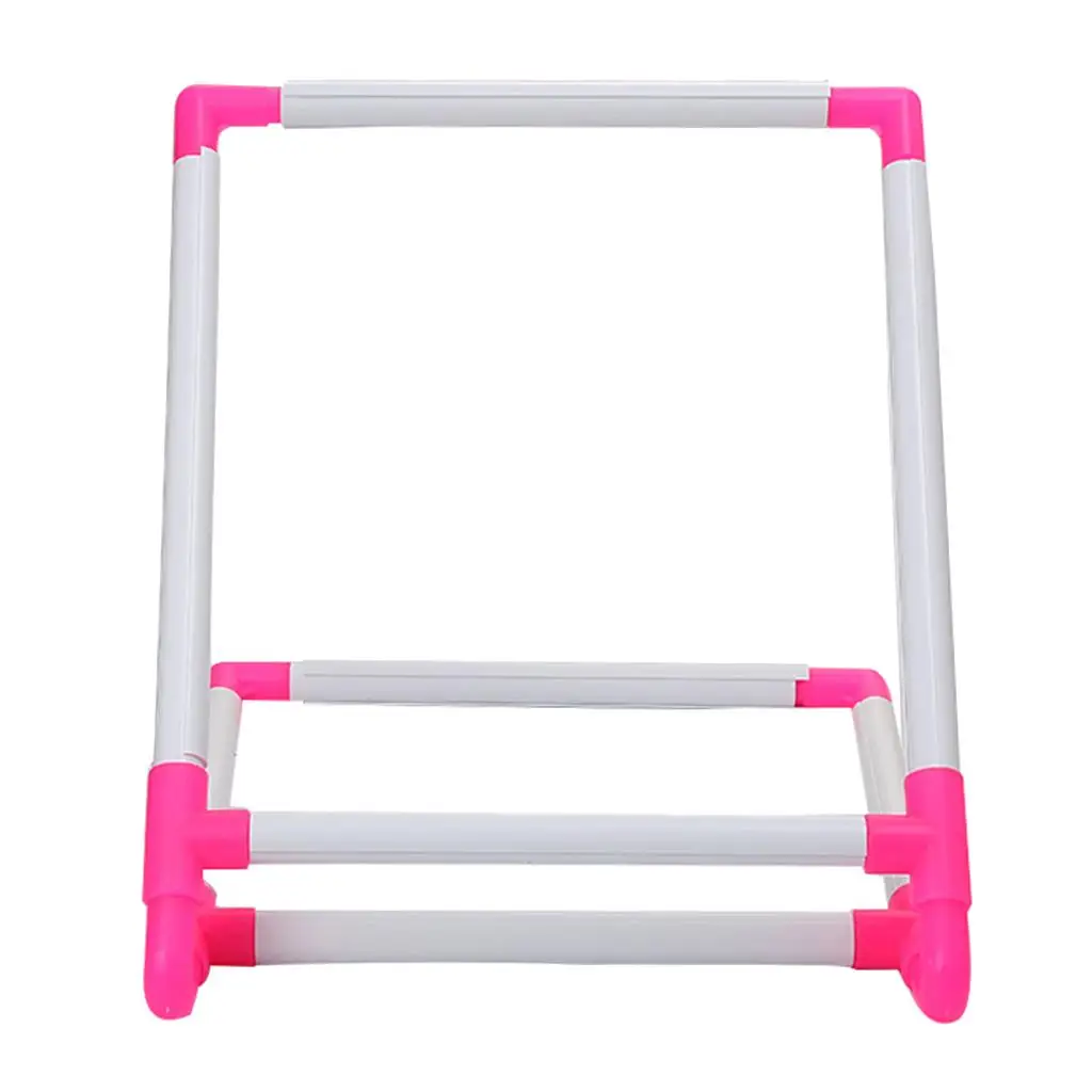 Rectangle Plastic Clip Embroidery Frame Hoop Stand Holder Easy Operation Cross Stitch Supplies - 30x25x20cm