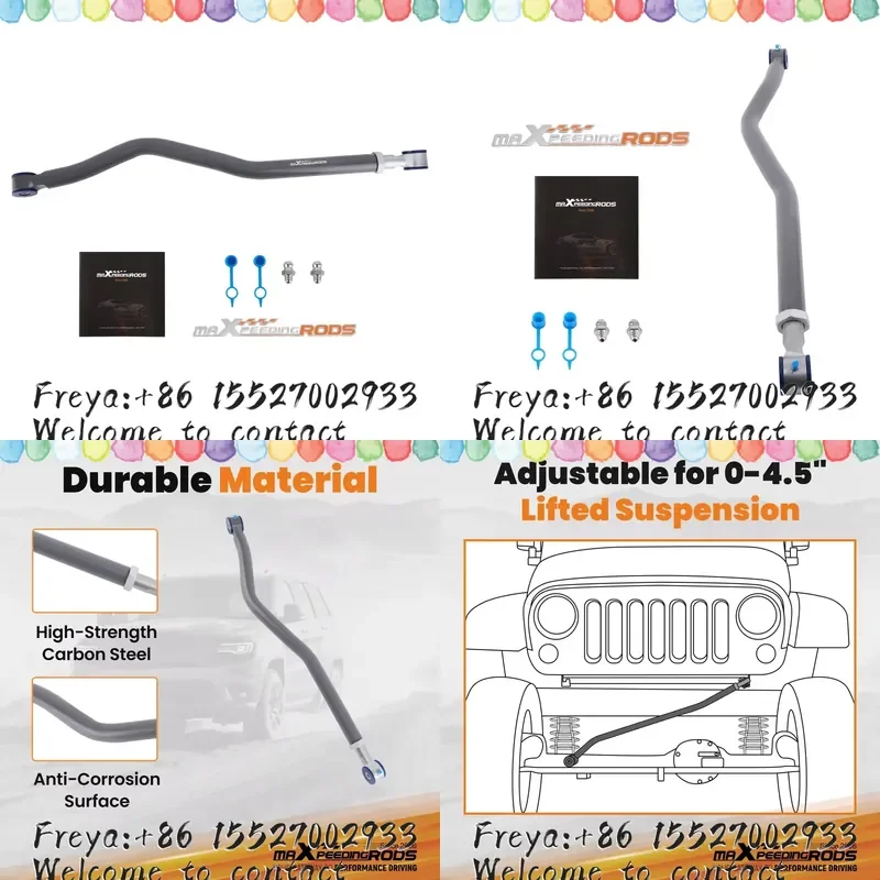 0-4.5 Inch Lift Front Adjustable Track Bar for Gladiator Wrangler JL JLU 2018+ 4WD