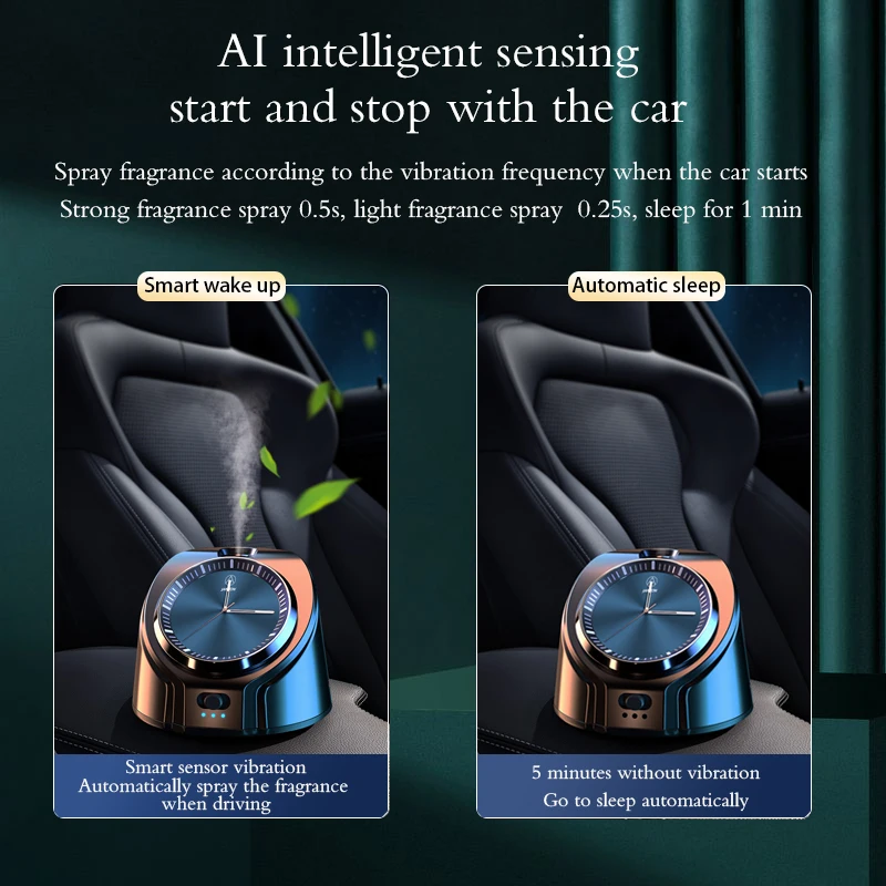 Intelligent Car Air Freshener Purifier Aroma Essential Oil Diffuser Auto Nano Disinfectant Diffusers Air Freshener for cars