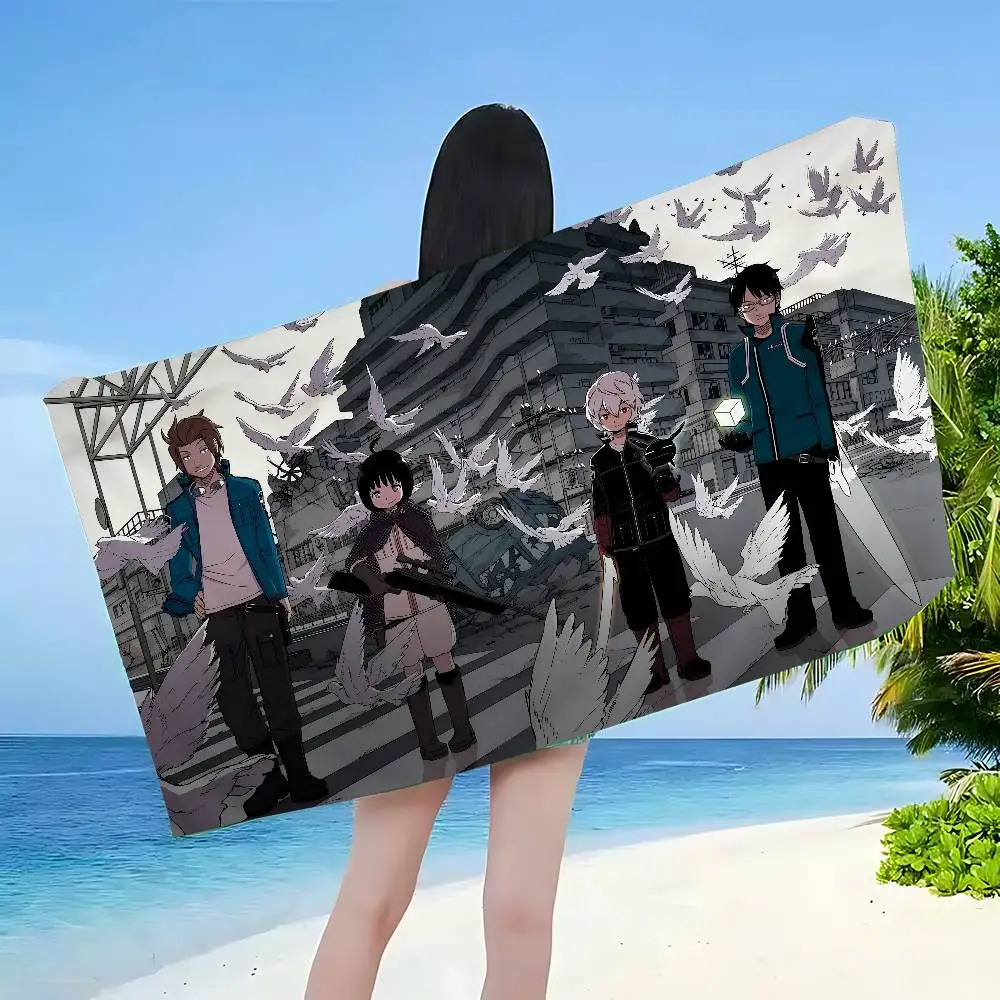 Anime Cartoon World Trigger Microfiber Beach Towel Absorbent Quick dry Soft Yoga Swimming Resort Mountain Climbing Towel