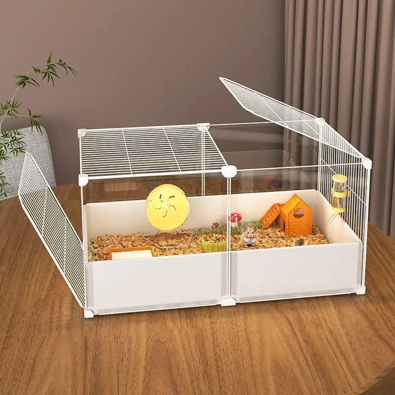 

Клетка для хомяка, бытовой большой золотой медведь, специальная вилла, товары для домашних животных, полный набор, прозрачный ландшафтный ящик для кормления