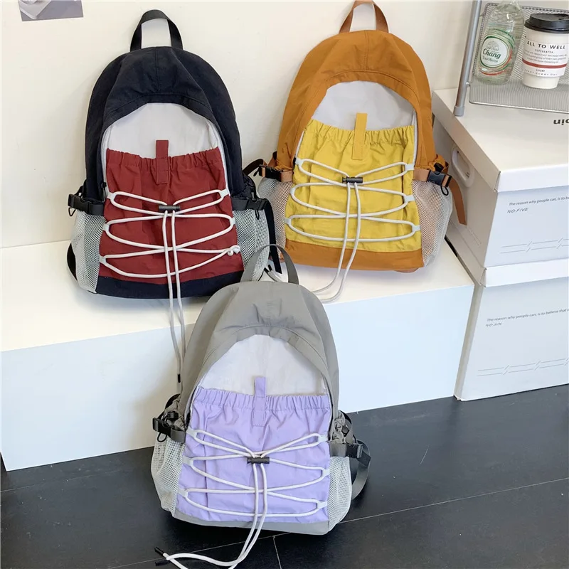 Уличный детский рюкзак, походная сумка, рюкзак в стиле ретро на шнурке, легкая дорожная сумка, спортивные сумки, дизайнерские сумки Mochila Рюкзак Sac