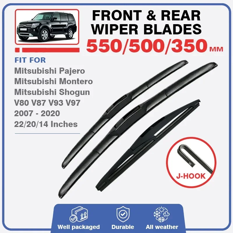 Wiper Blade For Mitsubishi Pajero 4 Montero Shogun 2007-2020 V80 V87 V93 V97 Front Rear Windshield Windscreen Window Accessories