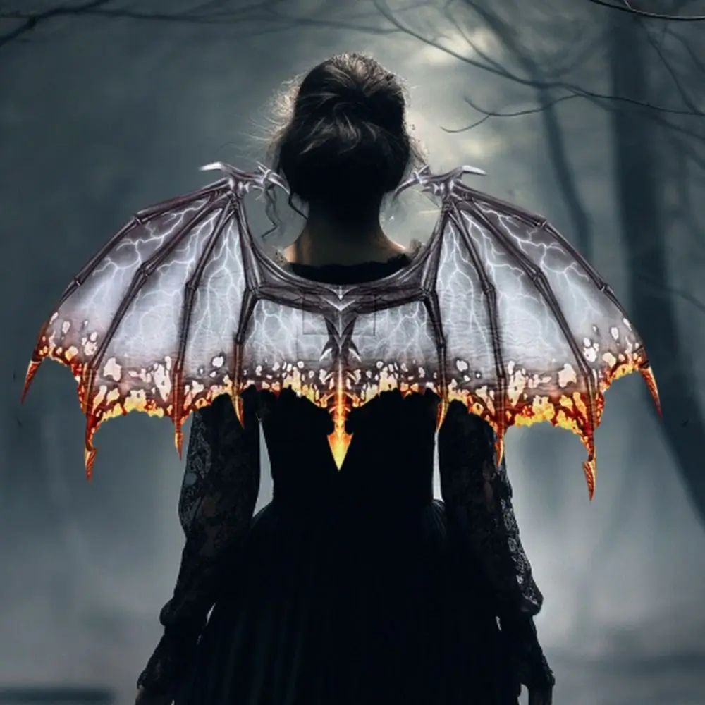 Foldable Halloween Dragon Wing Non-woven Fabric Universal Masquerade Dragon Wing Unisex Elastic Band Cosplay Wing Costume