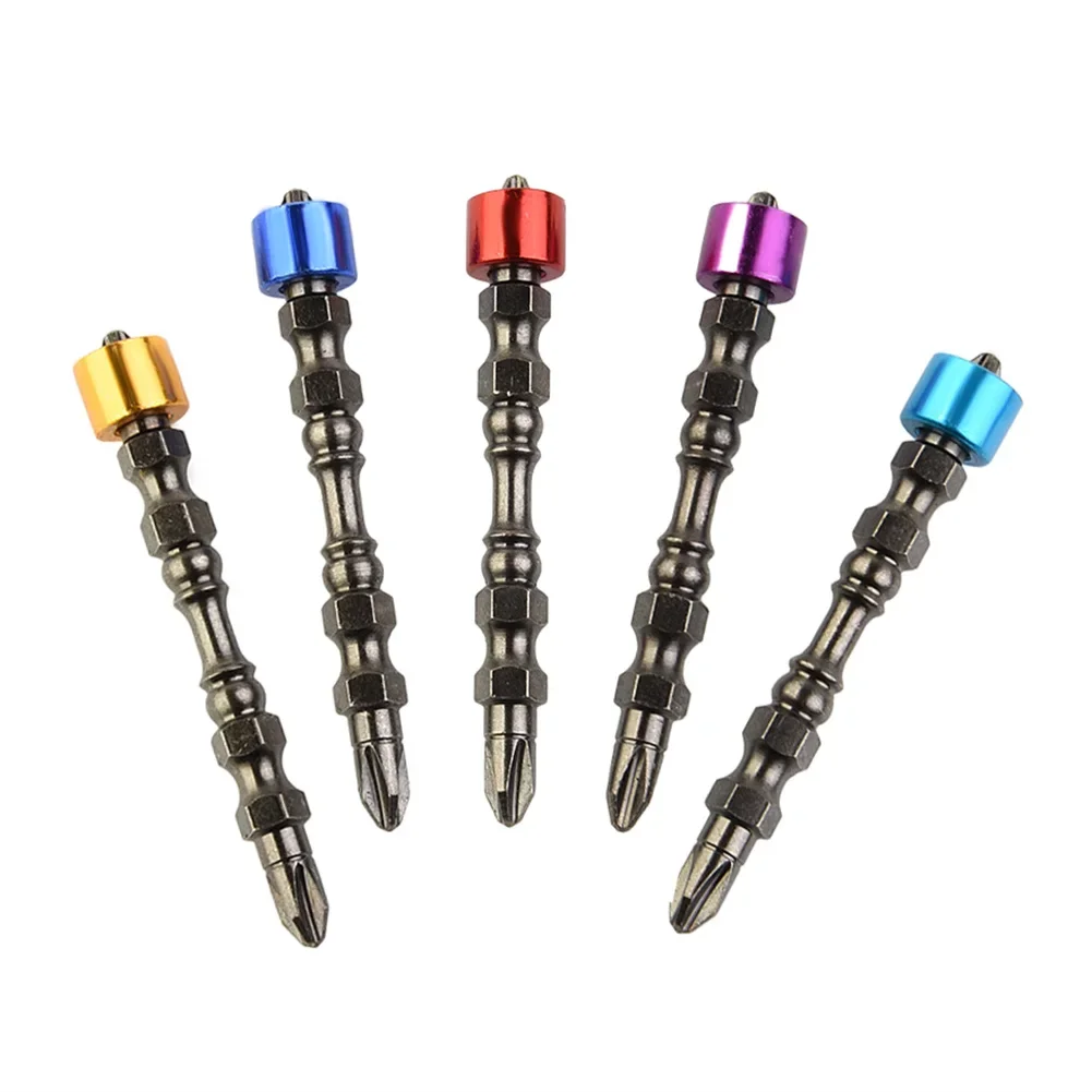 

5/10PCS Coloured Magnetic Ring Screwdriver Cross Head Bits PH2 Bit Alloy