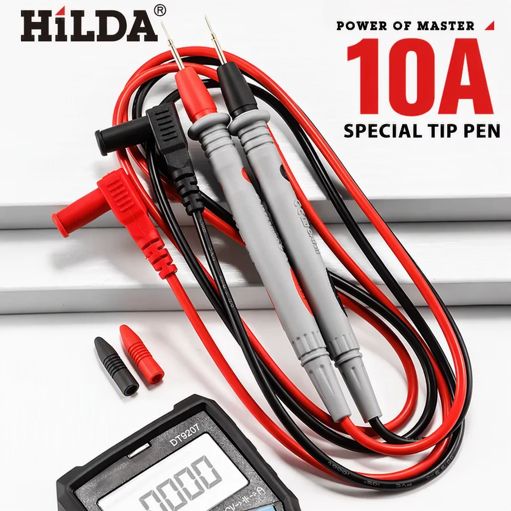 HILDA 10A Multimeter Test Leads Universal Multimeter Probes Measuring Pen Cable Test Wire Tips for Digital Multimeter Tester