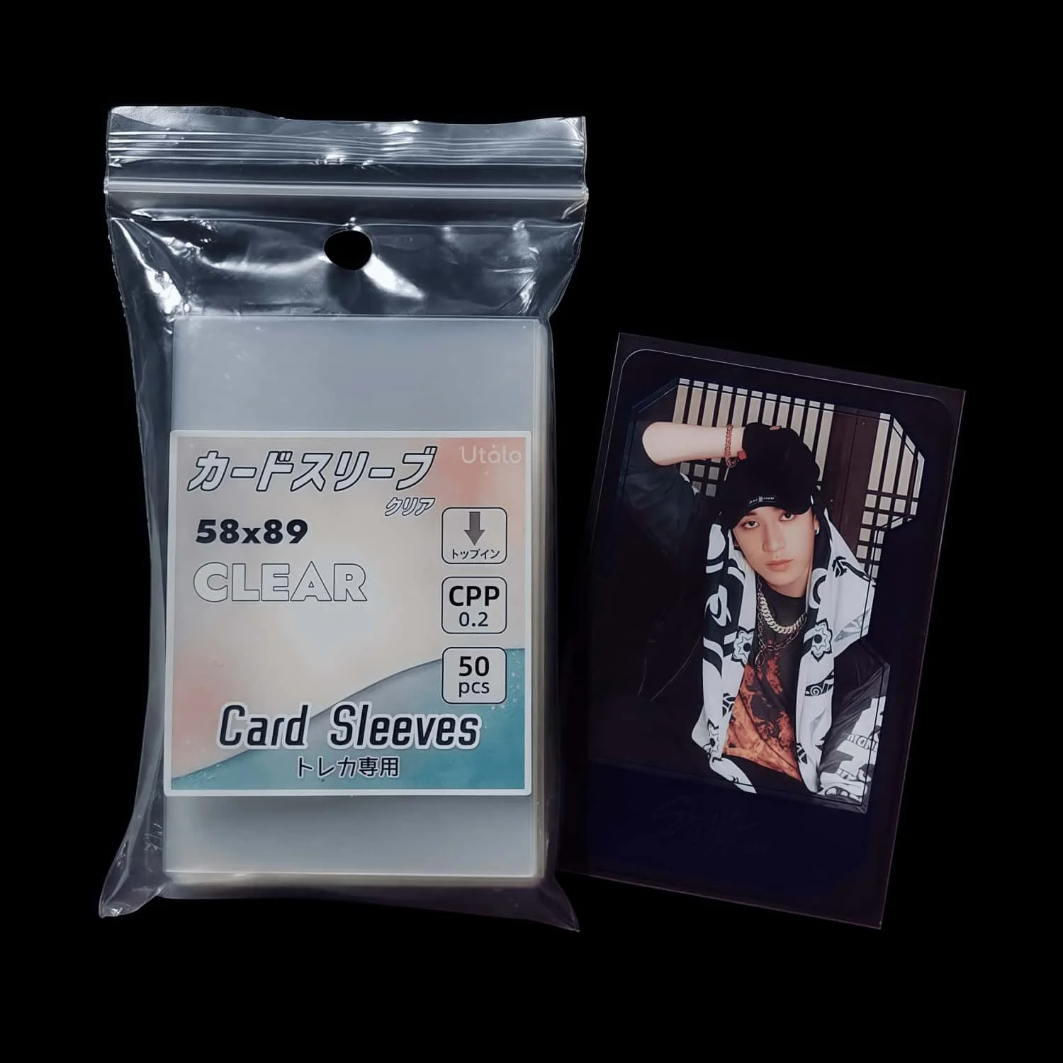 50–200 Stück CPP KPOP-Kartenhüllen, transparent, dick, versiegelt, Fotokartenschutzfolie, Wert, Sammelkartenhülle, 58 x 89/66 x 91 säurefrei – Detail 3