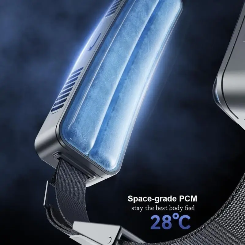 J6PE محمولة حزام الجليد مروحة القابلة لإعادة الشحن 5000 مللي أمبير في الهواء الطلق لاستخدام الصيد في المخيم في الهواء الطلق