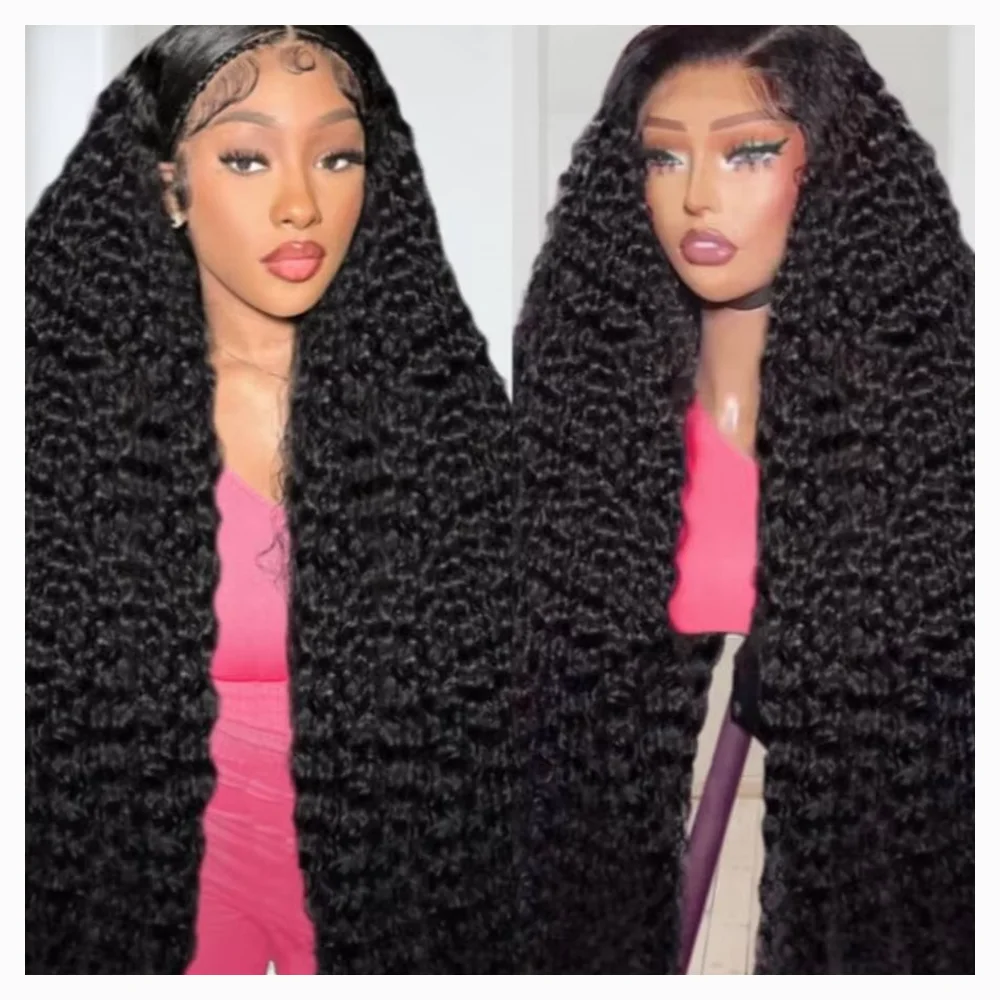 

Deep Wave 13x4 Lace Frontal Bob Wig 220% Density Human Hair Wigs Brazilian Pre Plucked Virgin Hair Water Wave Invisible Lace Wig