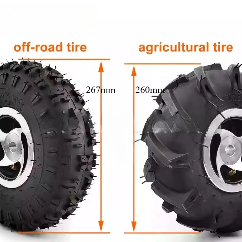 4WD 1000W Electric Four Drive kit 4.10-4 Off-road Tires 10 Inch Wheel Hub Cart 250W Motor With Wireless Remote Control