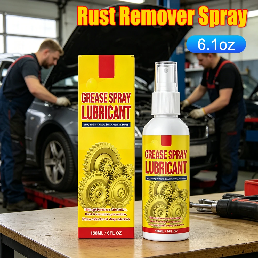 6.1oz Rust Remover Spray Multi-Purpose Anti-Rust Lubricant Spray & Rust Remover for Eliminates Grease Contaminants and Corrosion