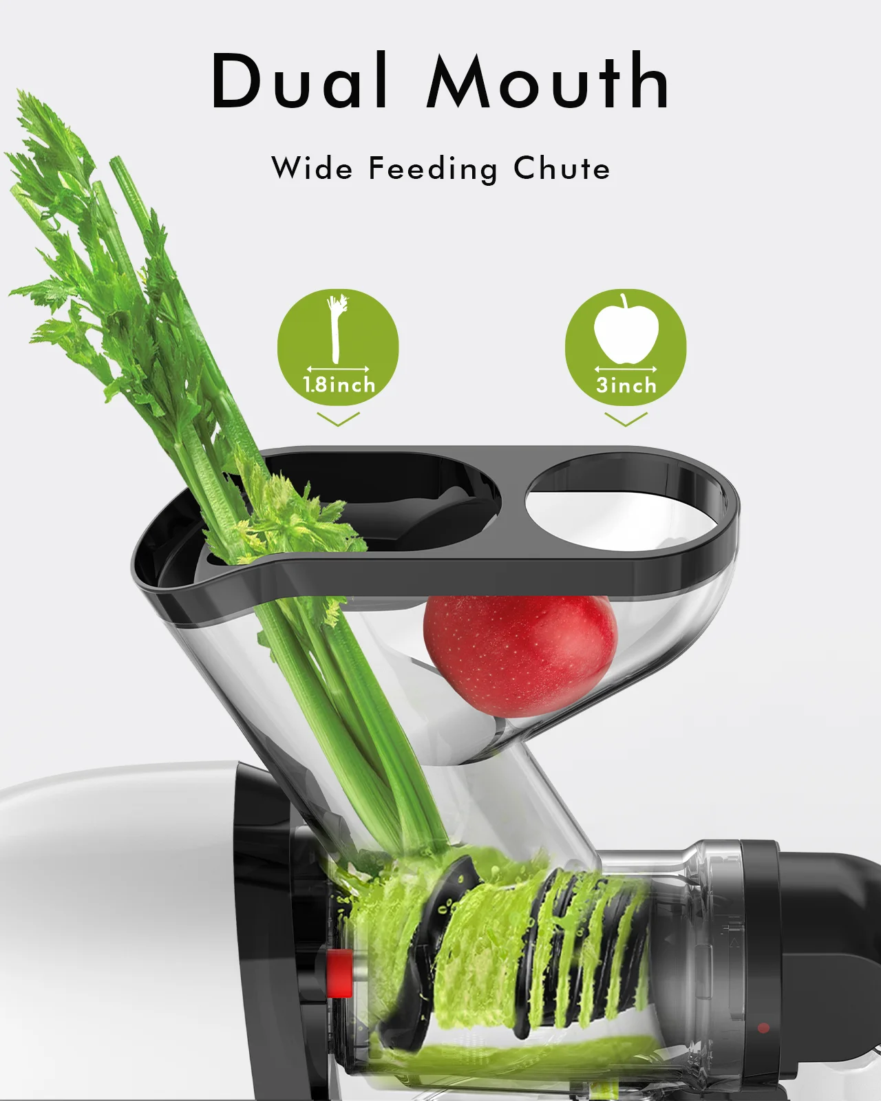 SiFENE Slow Masticating Juicer Machine, Dual 3