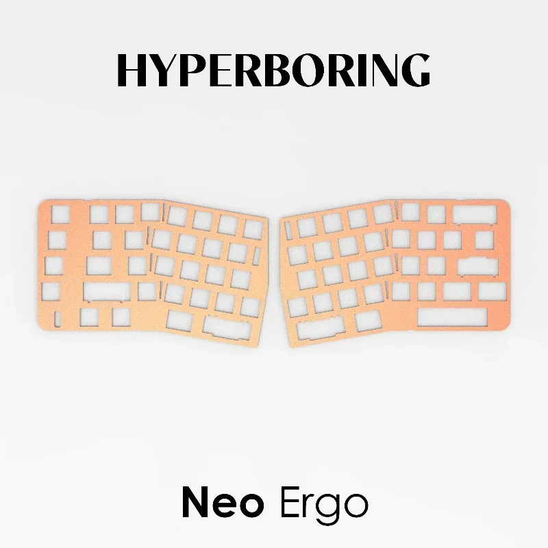 Neo Ergo Keyboard Positioning Board Customized Artisan Mechanical Keyboard PP PC POM FR4 Aluminum Red Copper for Gamers Design