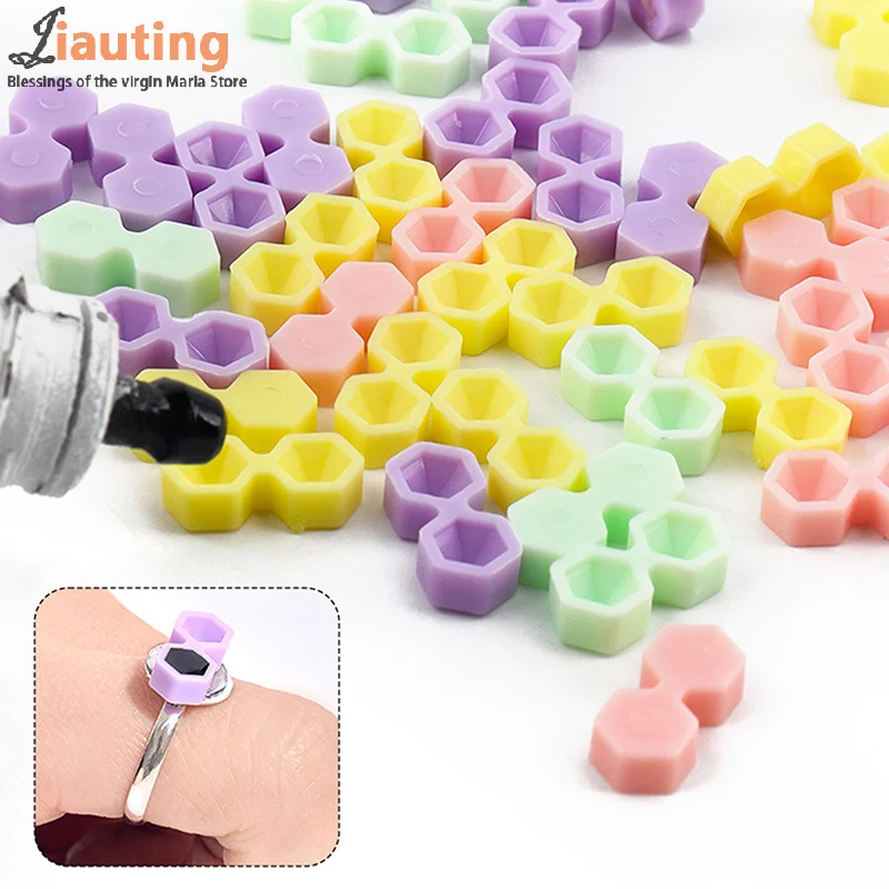 200 stücke Wimpern Verlängerung Diamant Kleber Verzögerung Tasse Tattoo Kleber Pigment Halter Pfropfen Wimpern Halten Tabletts Werkzeuge