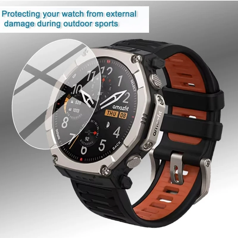 1-6PCS Tempered Glass For Amazfit T-Rex Ultra 2 Screen Protector HD Film For Huami Amazfit TRex ULTRA 2 Protective Cover image 6