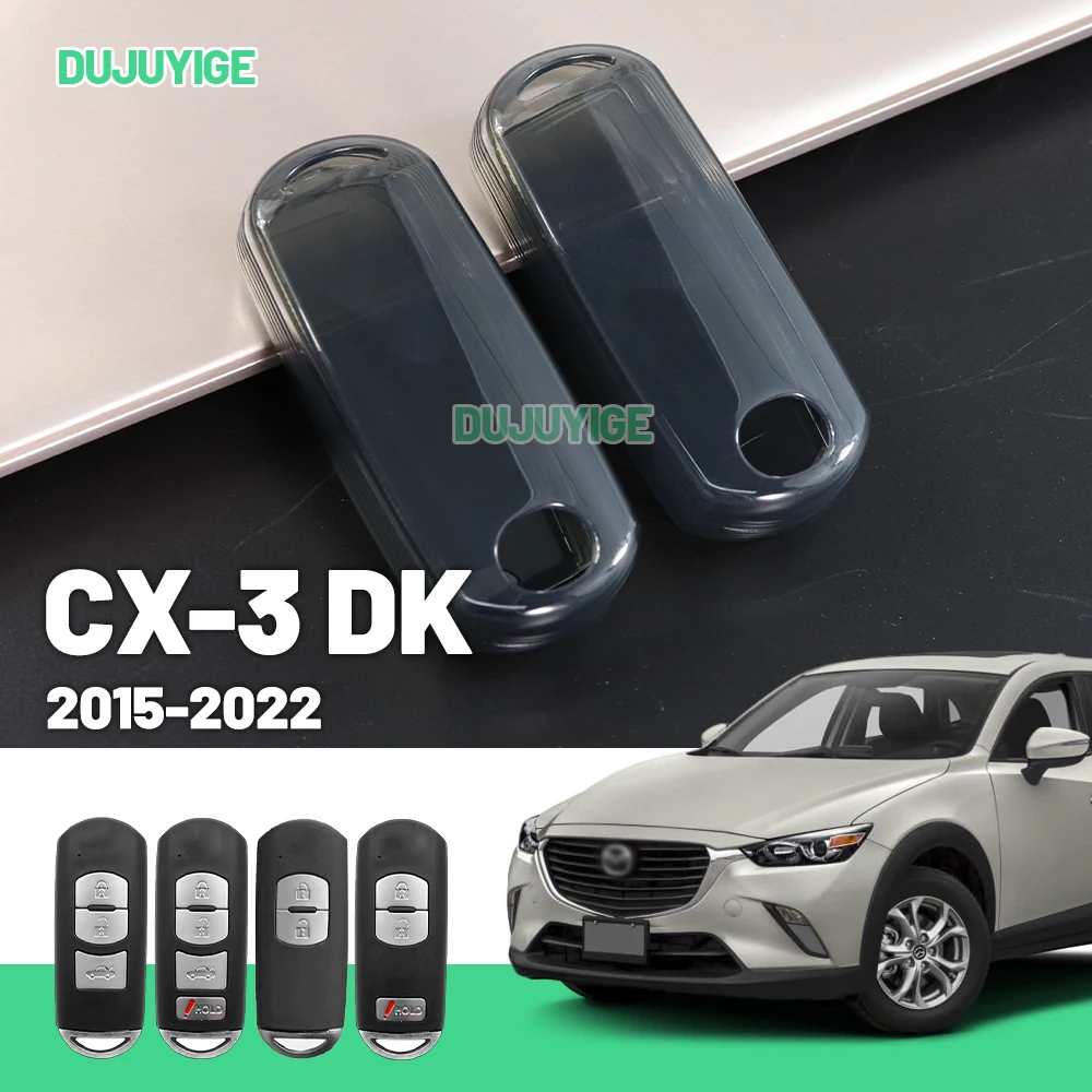 

Clear TPU Car Key Case For Mazda CX-3 CX3 DK 2015-2022 Key Fob Cover Protector Shell Auto Accessories 2016 2017 2018 2019 2020