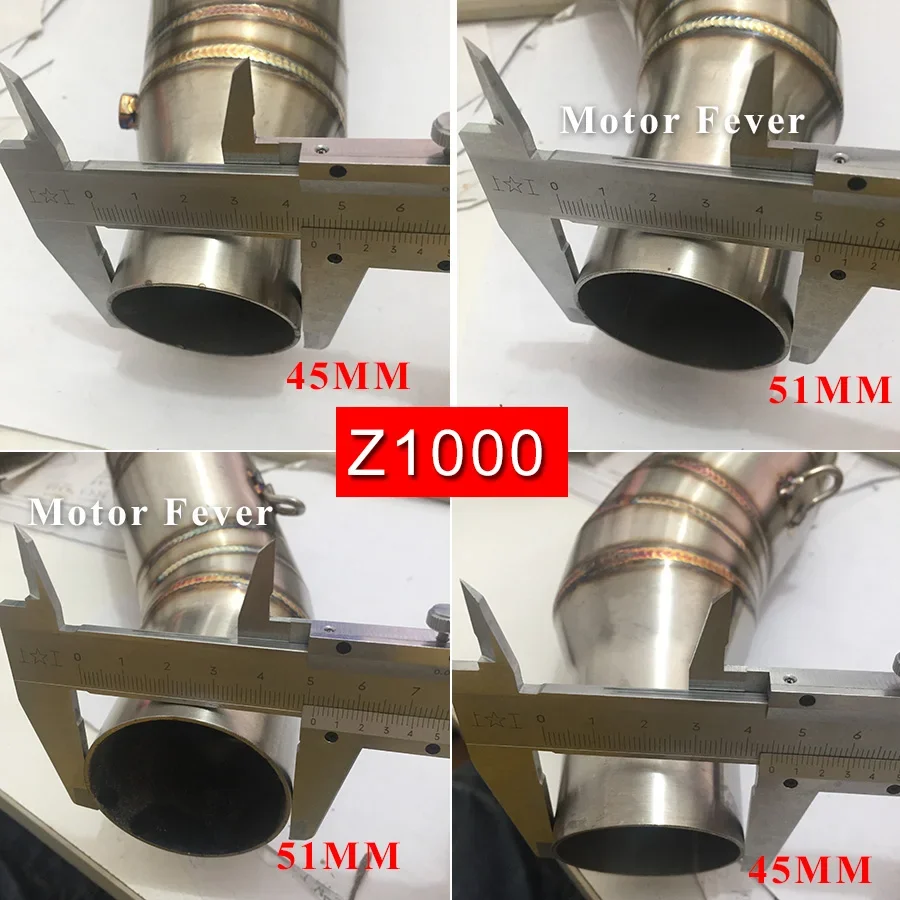 دراجة نارية العادم الأنابيب ربط الأوسط أنبوب الانزلاق على رابط أنابيب الصلب لكاواساكي Z1000 Z 1000 2010 2011 2012 2013 2014 2015 2016