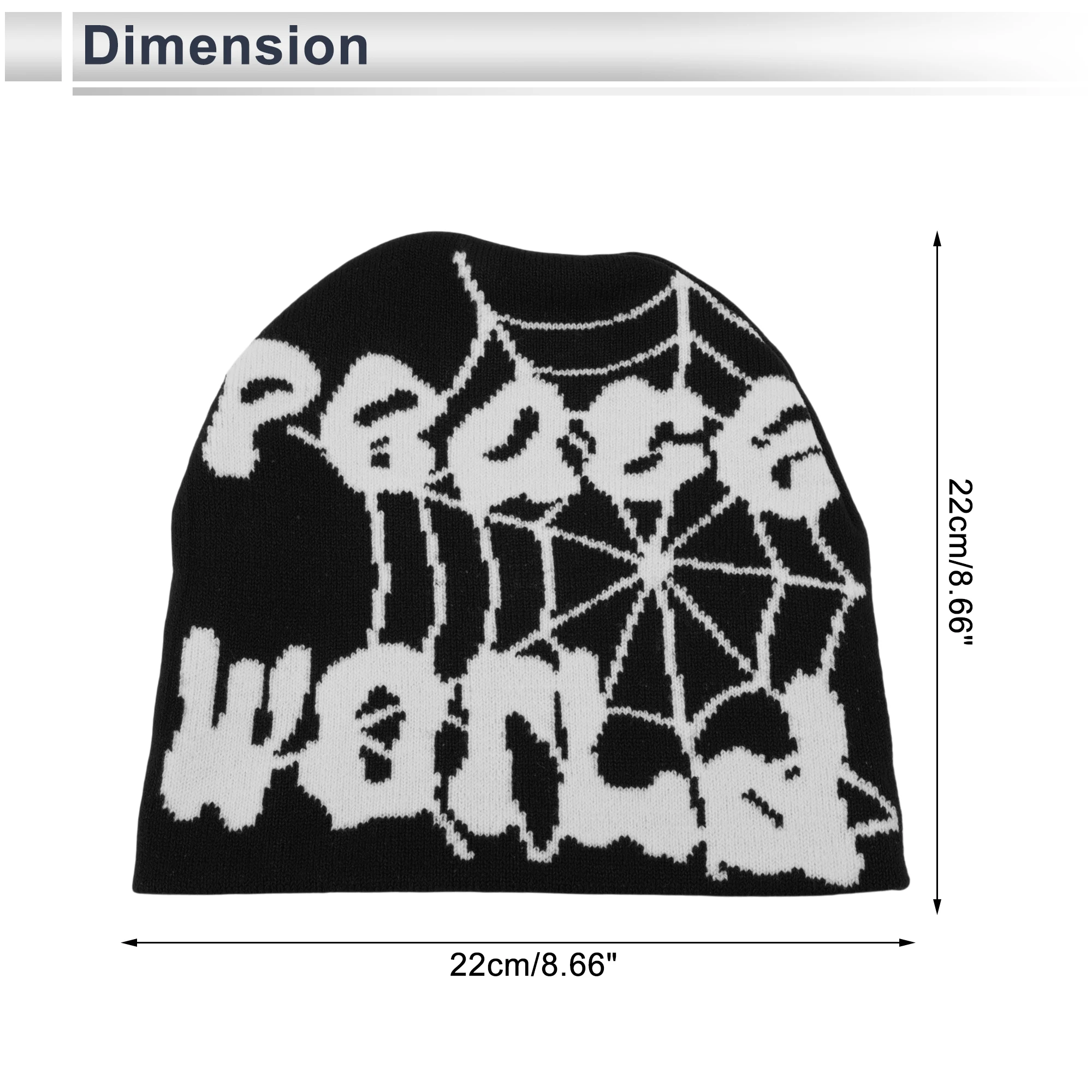 

X Autohaux Cycling Hat Warm Comfortable and Breathable Hard Hat Liner White Peace Acrylic Black 22x22cm 1 Pcs