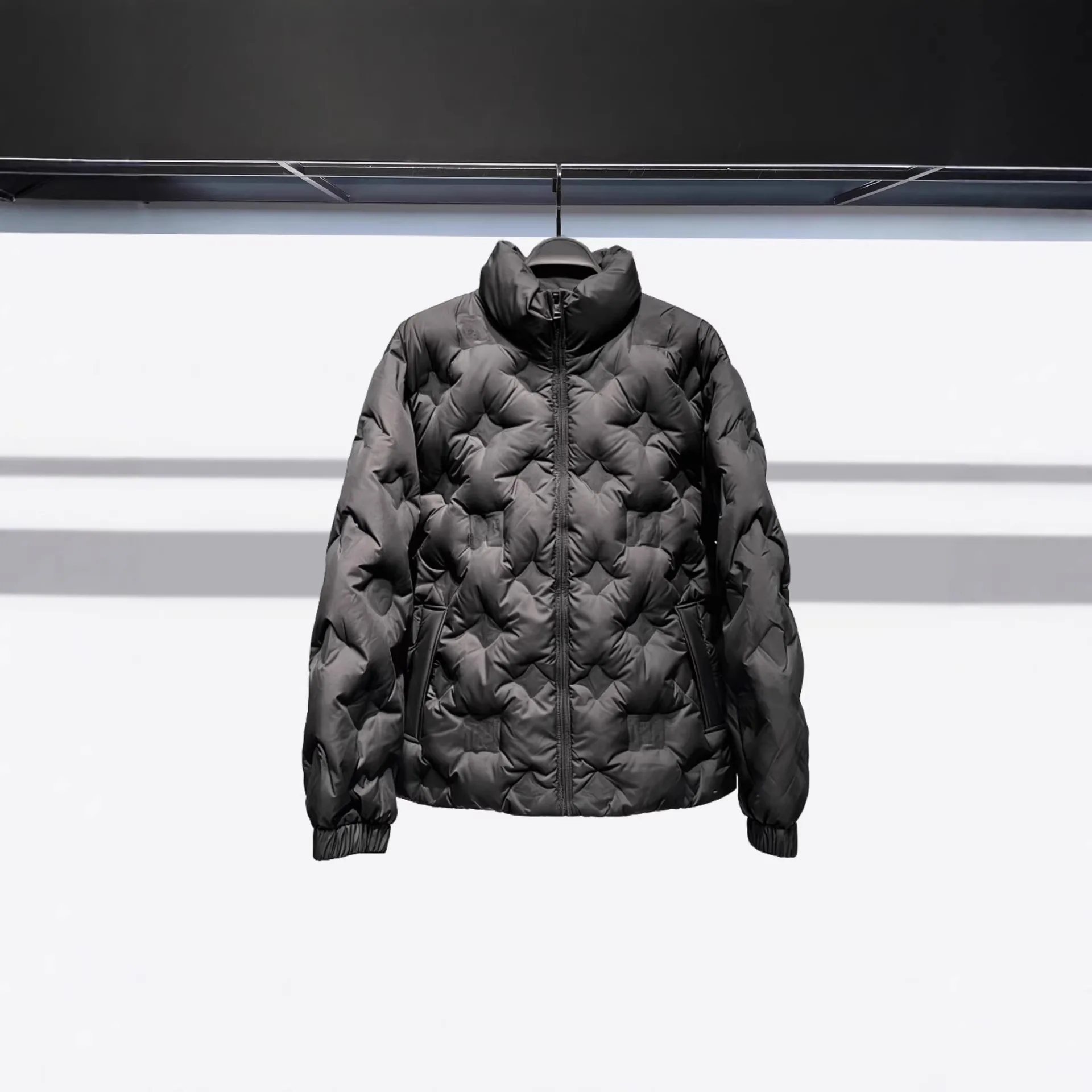 

Мужская зимняя куртка-пуховик классического кроя с вышитыми буквами, воротником-стойкой, теплая, объемная, для пар, верхняя одежда, Bird Home Element 2025