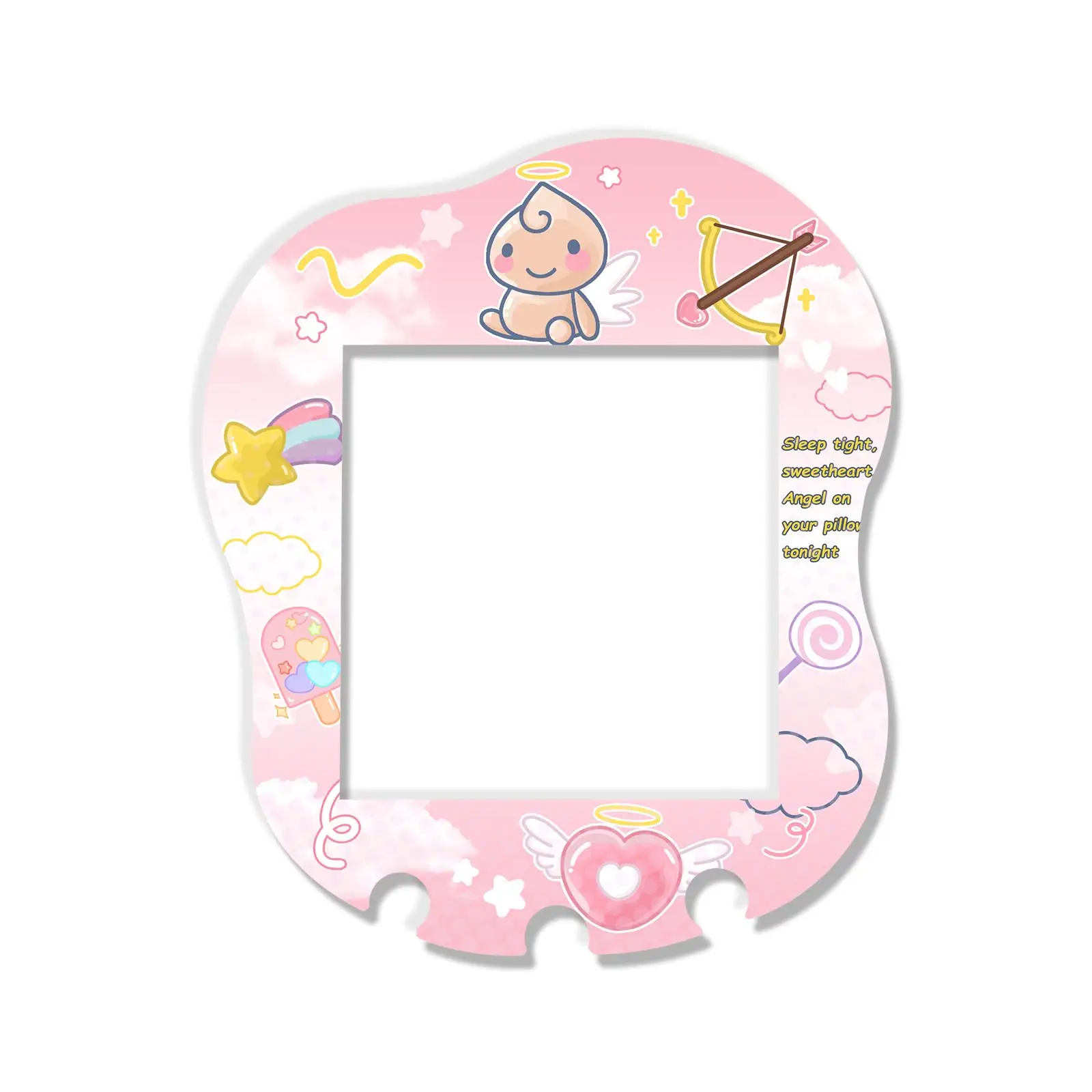 Holografische laser sticker voor de voorkant van de Tamagotchi Uni, zelfklevende sticker voor het zelf aanbrengen, glinsterende afwerking voor je virtuele huisdier.