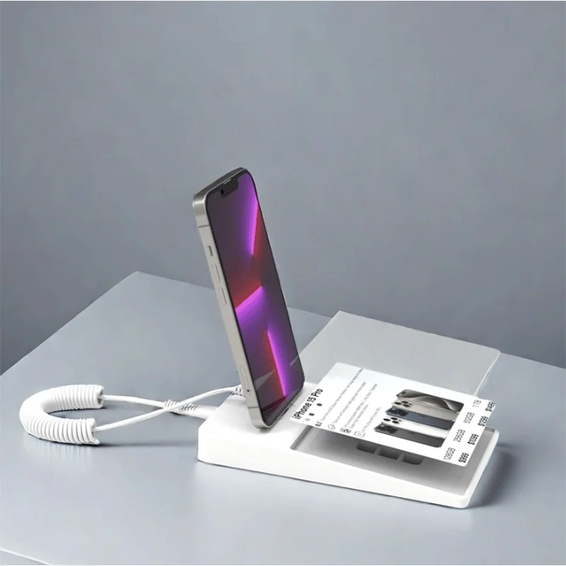 6PCS Charging Earphone Anti Theft Alarm Display Mobile Phone Security Burglar Alarm Stand With Price Tag Holder