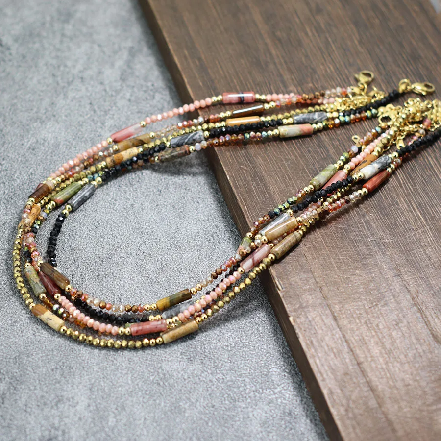 Böhmische Rocailles-Halskette für Frauen, 40,6 cm, Halsband, Strand, Outdoor, lässig, Hals-Accessoires, kurze Kragen, Geschenk für Sie – Detail 3