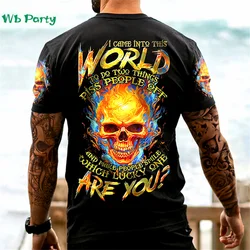 Skull Pattern Back Print Clothes Men Graphic Tees Men's Summer Clothes Designer Clothes Men Short Sleeve Tee Skull Graphic Tees