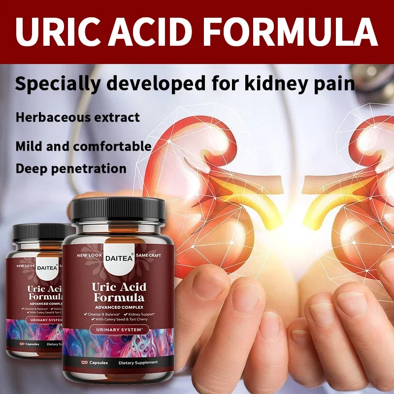 Vegetarian Uric Acid Cleanse and Detox - Daily Kidney Cleanse and Uric Acid Support for Adults - Joint Kidneys for Men and Women