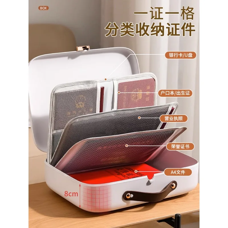 

Xingyou Certificate Storage Bag Household Vaccine Book Family Passport Manual Business License Document Certificate Storage Box