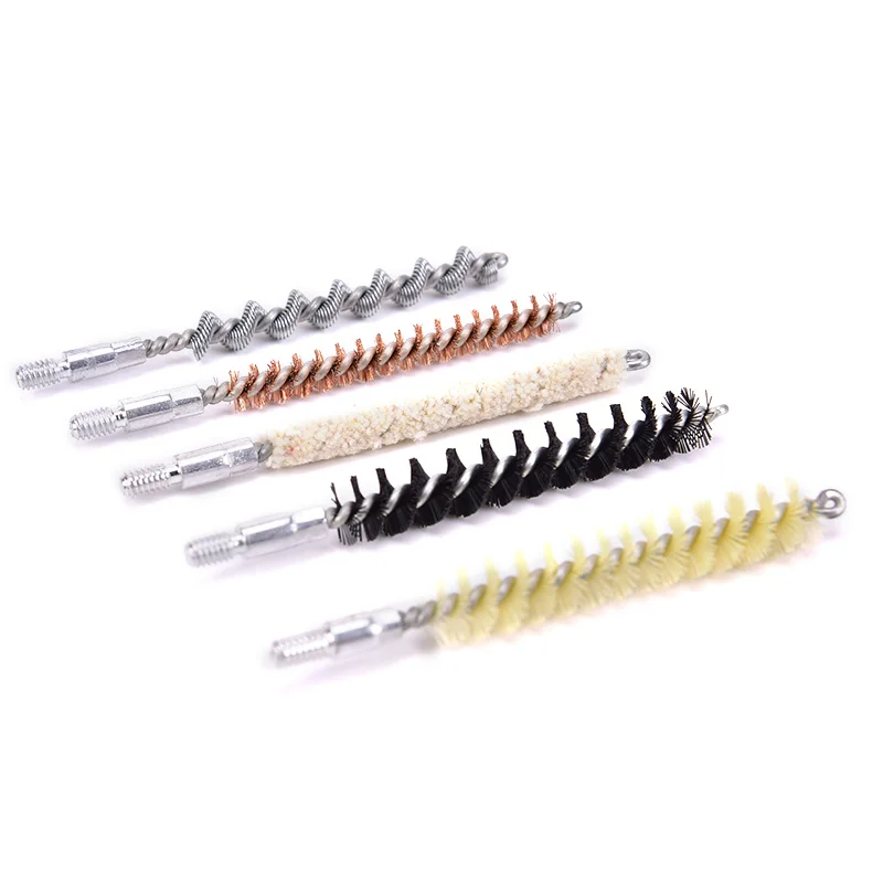 5pcs/set .22cal/.30cal Pistol Rifle Gun Clean Brush Kit Pipe Brush Cleaning Kit