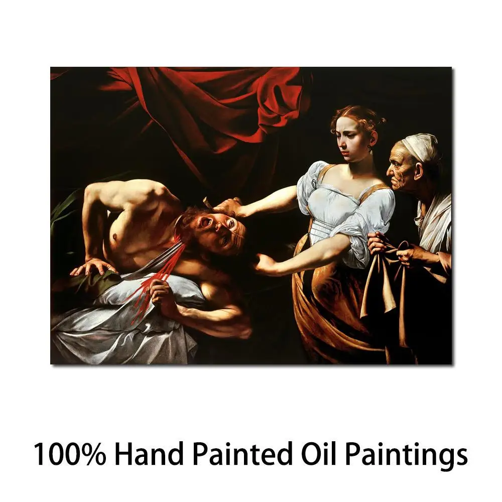 

Hand Painted Canvas Art Judith Beheading Holofernes Caravaggio Oil Painting High Quality Classical Artwork Living Room Decor