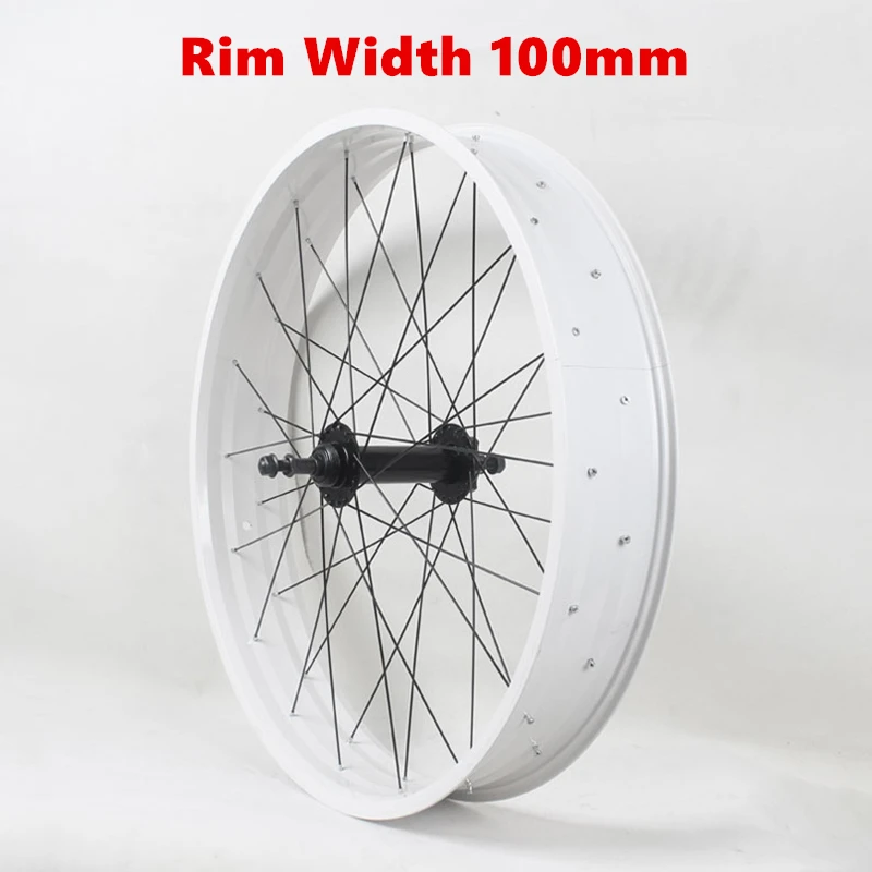 26X4.0 Snowbike Wheel Set Wide Rim Aluminum Alloy 26 Inch ATV Fat Bike Parts Fatbike 36 Holes Disc Brake