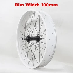 26x4.0 Snowbike Wheelset Aluminum Alloy 26 Inch Fat Bike Wheel Front Rear 36 Holes Disc Brake Bicycle Fatbike