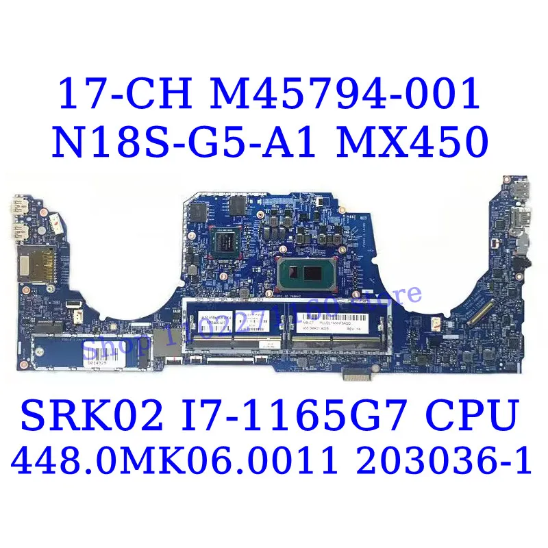 M45791-601 M45794-601 für HP 17-ch mit i5/i7 CPU gm/mx450 448,0 mk05.0011/448,0 mk 3. 0 63683-1 Laptop Motherboard 06,0011 getestet