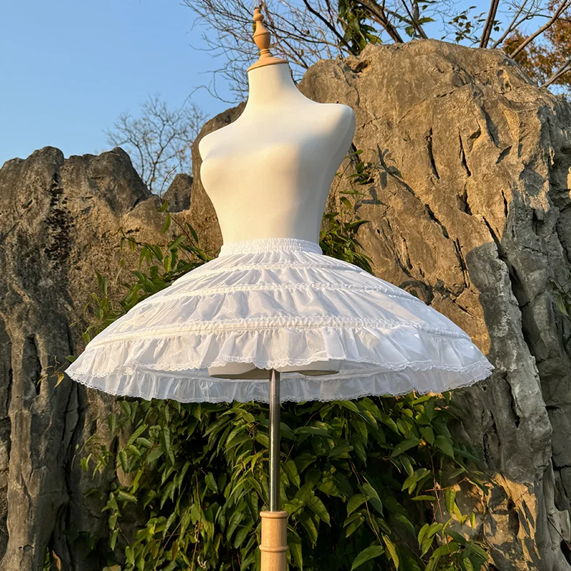 Women Crinoline Underskirt Petticoat for Girl Ball Gown Bridal Tulle Underskirt Wedding Dress 3 Hoops White Ballet Pleated Skirt image 6