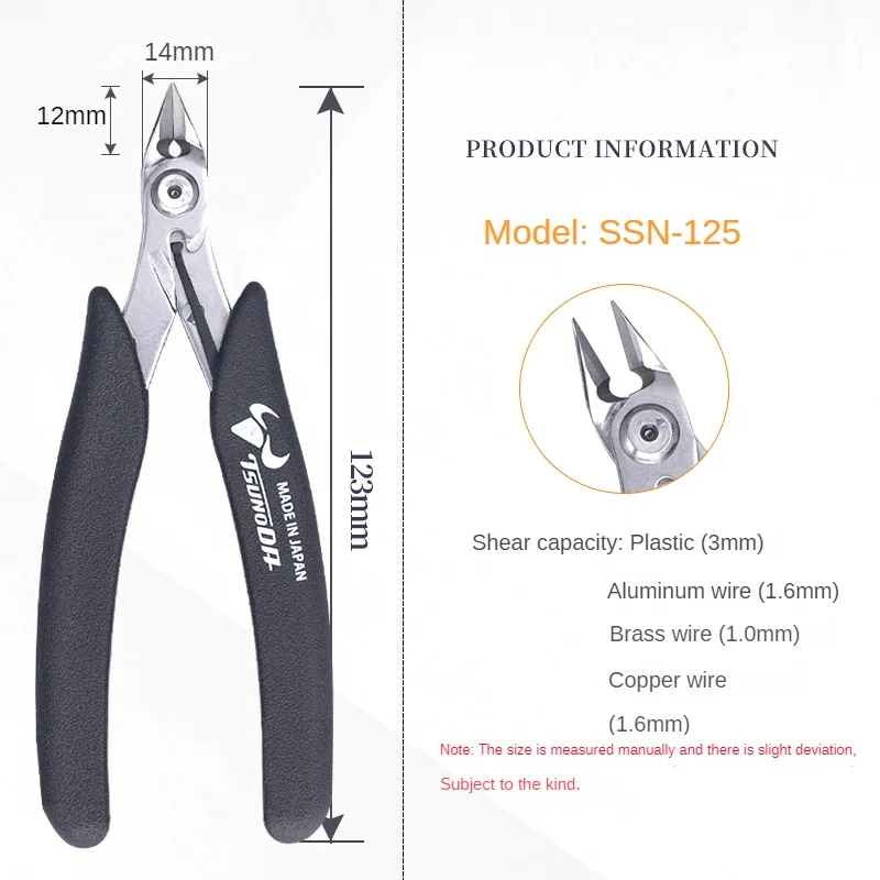 Imagem -05 - Tsunoda-alicatadores Eletrônicos do Corte do pé Alicatadores Diagonais Alicatadores Plásticos do Corte Ssm Scn Snb Spn125 Feitos em Japão 5