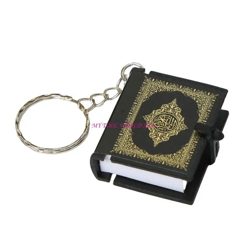 Mini Keychain Paper Book Liontin Kunci Rantai Kunci Religius Keyrings Pemegang Kunci Chain Fashion A2BB