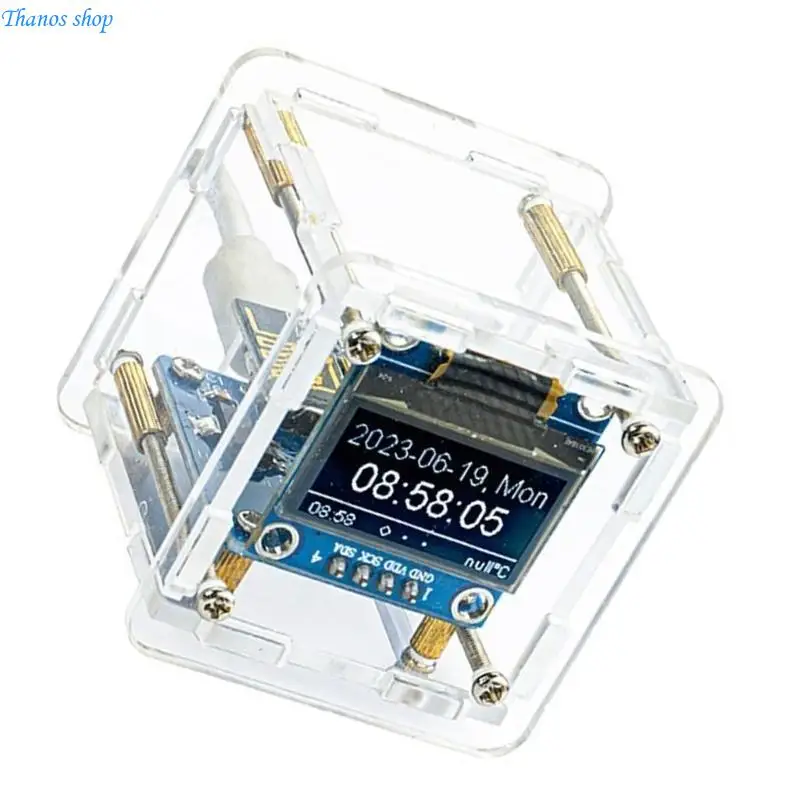 Multifunctional Digital Clock DIY Soldering Acrylic Housing X37A