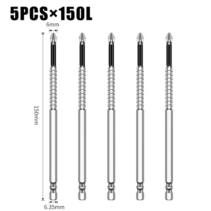 K5 Non-slip High Hardness Bit S2 Strong Magnetic 5A Black Non-slip Cross Head Electric Drill Electric Screwdriver Bit - Image 49