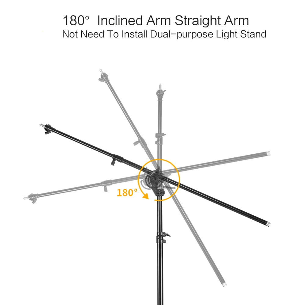 Imagem -03 - Metal Luz c Suporte 2.8m a 4m Retrátil Boom Braço Mágico Tripé Equipamento Fotográfico Estúdio Acessório Kit Cantilever Areia Bolsa