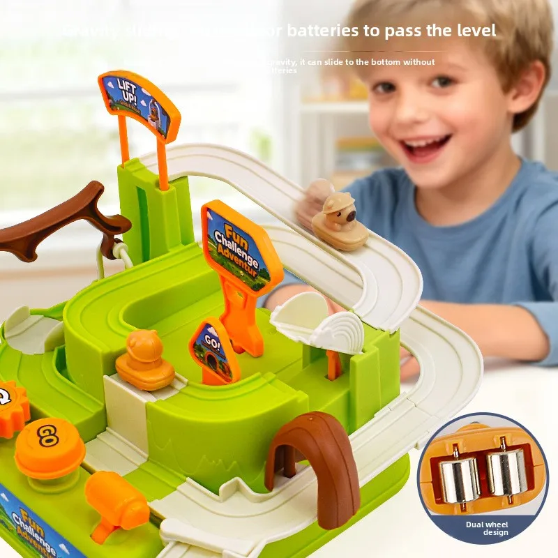 Mini car adventure car track parent-child interactive puzzle early education children's toy car