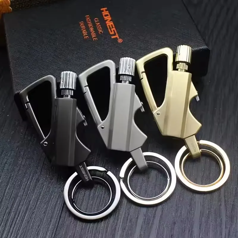 Image of 2025, multifunktionales Feuerzeug, Schlüsselanhänger, Bierflaschenöffner, tragbarer Zünder für den Außenbereich, Raucherzubehör, Gadgets, Geschenk für Männer