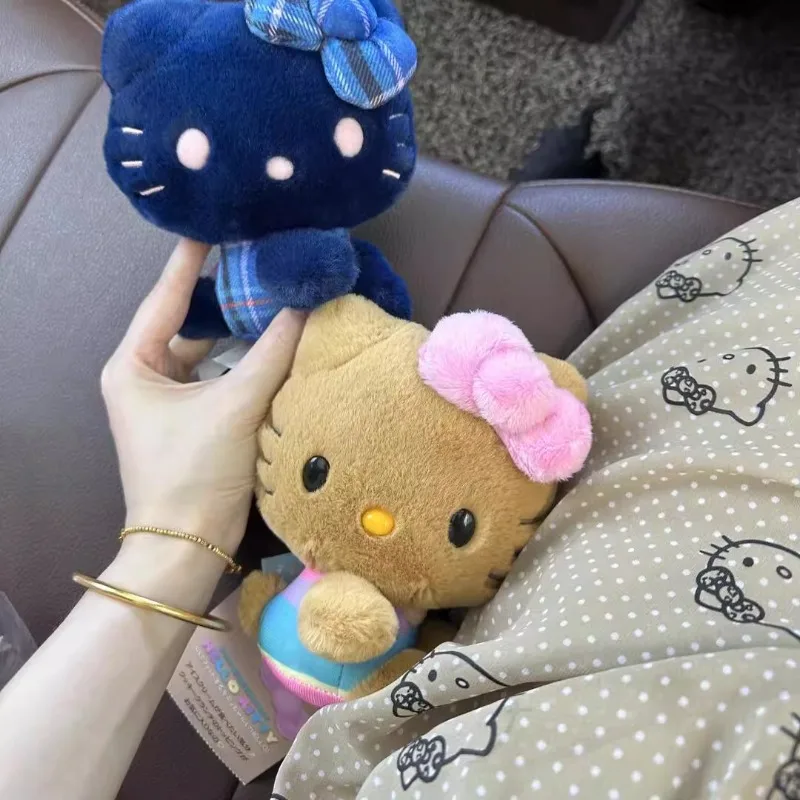 ファッション漫画サンリオブルーハローキティ人形アニメキーホルダーかわいい漫画キーホルダーバッグ車のキーアクセサリー女の子の誕生日プレゼント