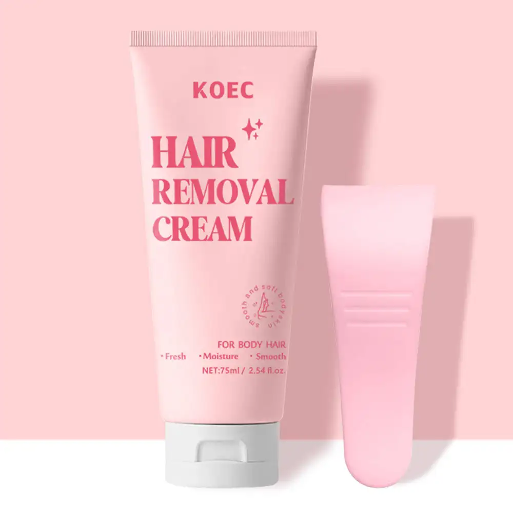 

75ml KOEC Body Hair Removal Cream Moisturizing Smoothing Mild Non-Irritating Formula Gentle Removal Glycerin Aloe+Rose Extract