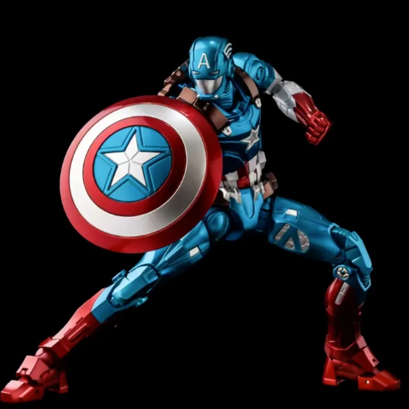 Marvel series Captain America boys and girls cute and cool anime superhero shield figure toy ornaments as gifts for children